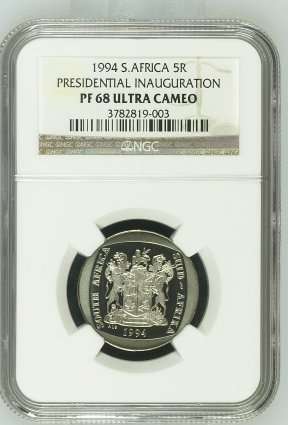 " Top Grade " PF68 Ultra Cameo 1994 R5 Presidential Inauguration.