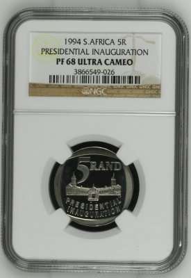 " Top Grade " PF68 Ultra Cameo 1994 R5 Presidential Inauguration.