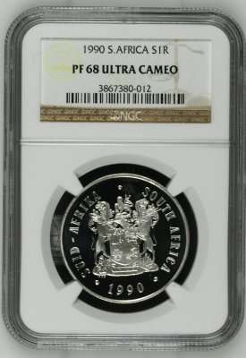 1990 One Rand (S1R) - NGC Graded PF68 Ultra Cameo.