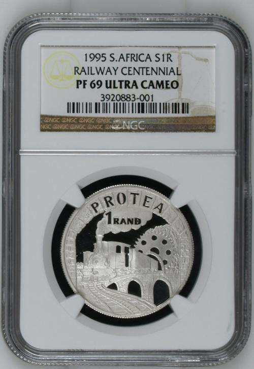 ***Almost Perfect - PF69 *** 1995 Protea Railways S1R - NGC Graded PF69 Ultra Cameo - A Real Gem !!!