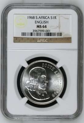 1968 English S1R (2nd Finest) + 1968 Afrikaans S1R (3rd Finest) - Highest Bidder Gets Both Coins !
