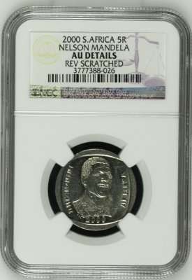 Nelson Mandela 2000 R5 - NGC Graded AU Details - Bid per Coin.