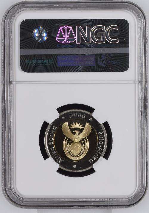 *** FROSTED PROOF *** 2008 Mandela 90th Birthday R5 - NGC Graded PF69 Ultra Cameo.