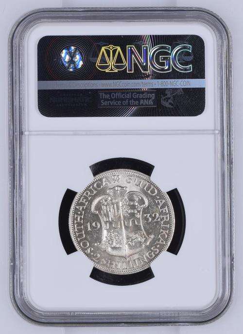 *** Top Class UNC *** 1932 Two Shillings (2S) - NGC Graded MS61 *** UNC Book Value = R5,000.00 ***