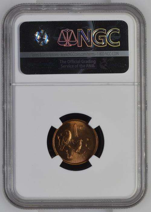 1965 English Proof 1 Cent - NGC Graded PF65RB.
