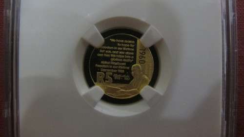 2005 PROTEA ALBERT LUTHULI 1/10 OUNCE GOLD - NGC GRADED PF69 ULTRA CAMEO - BID PER COIN.