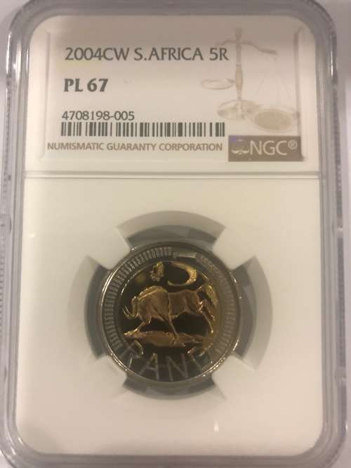 2004 Oom Paul (CW) R5 - NGC Graded PL67 *** Only 1 x Coin Graded Higher @ The NGC ***