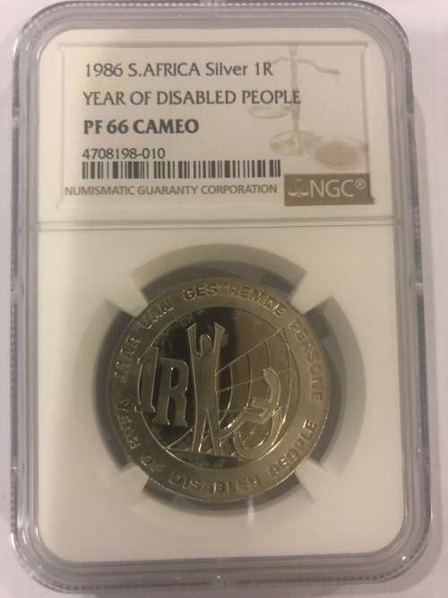 1986 Proof Silver R1 -Year Of Disabled People - NGC PF66 Cameo - Hard To Find In Cameo !!!