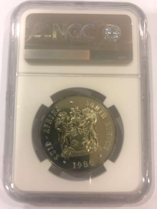 *** Finest Known In Cameo *** 1986 Proof Silver R1 - Johannesburg Anniversary - NGC PF68 Cameo