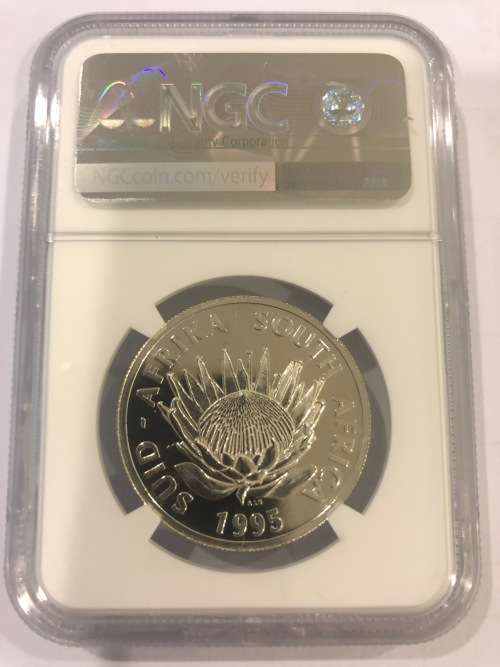 1995 Protea Railway Centennial UNC Silver R1 - NGC Graded MS65.
