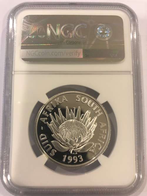 1993 Banking Protea Silver R1 Proof - NGC Graded PF69 Ultra Cameo - Only 6 Better !!!