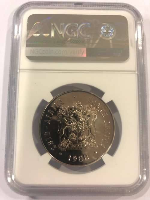 *** 2nd Finest Grade *** 1988 UNC Silver R1 - Bartolomeu Dias -NGC Graded M66 - Hard To Find In UNC.