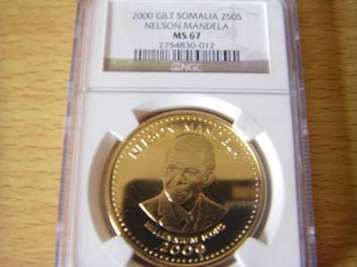 !!HOT!! MANDELA MILLENNIUM ICON COIN - GRADED MS67 - ONE OF ONLY A FEW TO BE GRADED @ THE NGC.