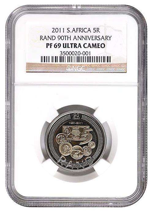 *** Proof *** 2011 SARB 90th Anniversary R5 NGC PROOF 69 Ultra Cameo - Crazy R1 Start.