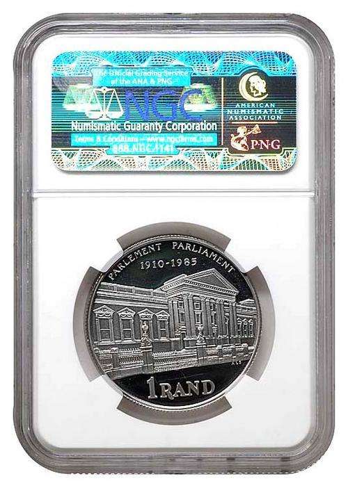 " 2nd Finest Grade "PF68 Ultra Cameo 1985 S1R " Parliament Anniversary " Only 4 Graded higher @ PF69