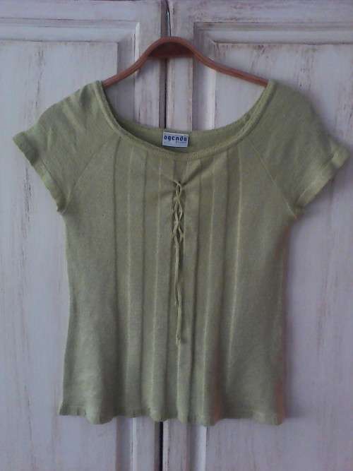 PRETTY SAGE GREEN TOP (SIZE L)