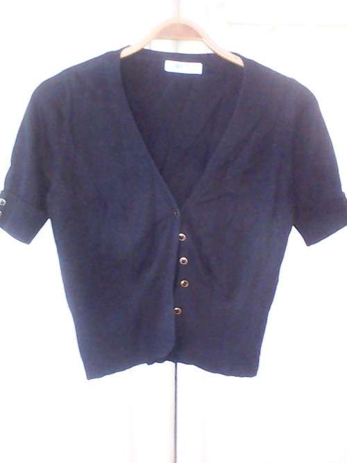 PRETTY BLACK CROPPED CARDIGAN (SIZE 10 'KELSO')