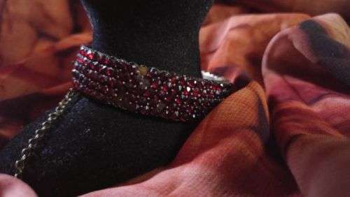 Antique Victorian 5 Row Bohemian Garnet Bracelet ~ Over 200 Czech Rose Cut Garnets  Circa 1900s (1837-1910)
