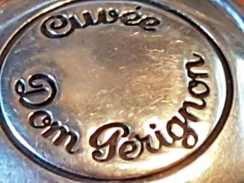 Vintage Silver Coated Dom Perignon Champagne Bottle Stopper in Original Box