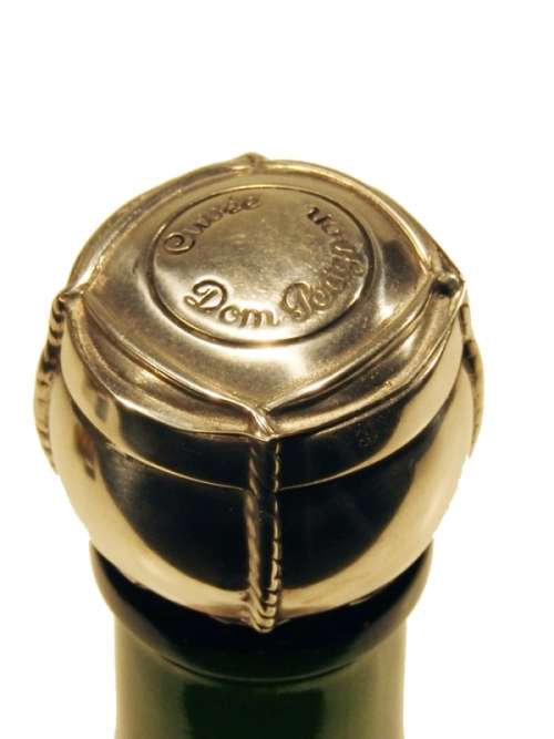 Vintage Silver Coated Dom Perignon Champagne Bottle Stopper in Original Box