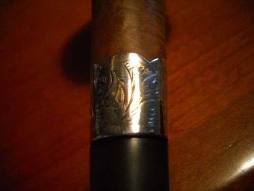 Antique Smoking Pipe with Ornate Silver Hallmarked Mounts