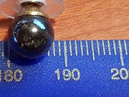Tahitian Black Pearl Stud Earrings ~ 8mm
