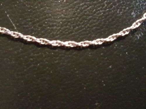 Vintage .925 Sterling Silver Rope Chain Necklace