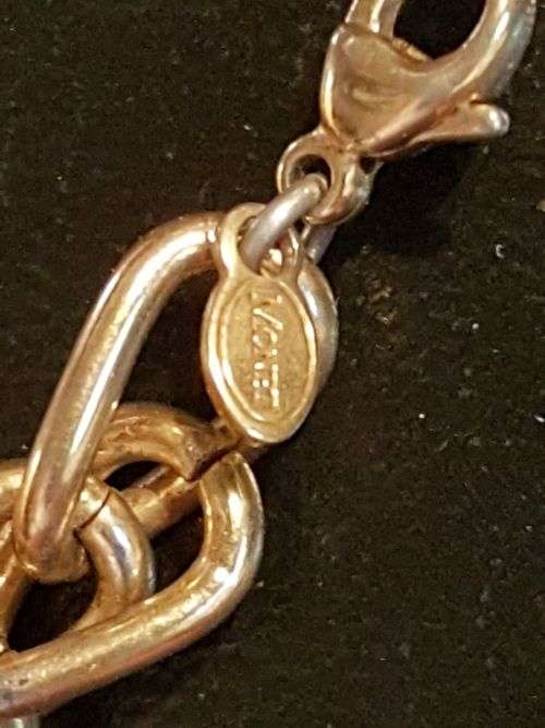 Signed Monet Vintage Heavy and Chunky Gold Tone Chain Necklace