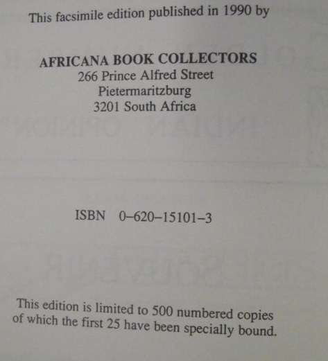 Souvenir of the Passive Resistance Movement in South Africa 1906 - 1914 [Limited Edition #89/500]
