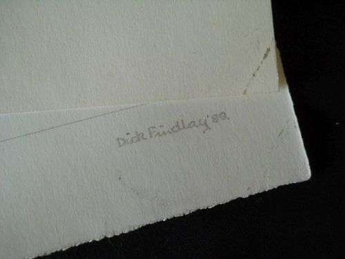 Four Original Dick Findlay Mixed Media Artworks (Unframed)