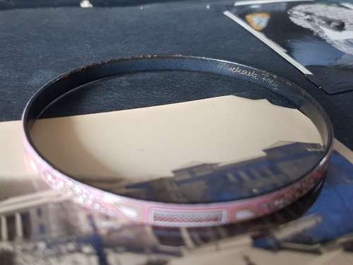 MICHAELA FREY Michaela Frey Floral Enamel Bangle Bracelet Fire Enamel Cloisonne ~ Austria