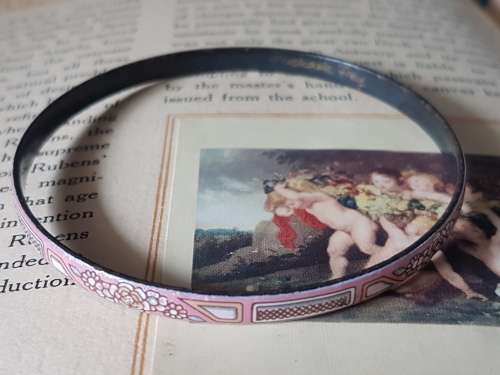 MICHAELA FREY Michaela Frey Floral Enamel Bangle Bracelet Fire Enamel Cloisonne ~ Austria