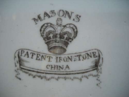 Victorian Mason`s Patent Ironstone Imari Cobalt Ware Plate, c1813-1829