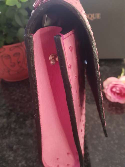 Elegant, Stylish & Timeless - Genuine Handmade Ostrich Leather Designer Handbag in Gorgeous Pink