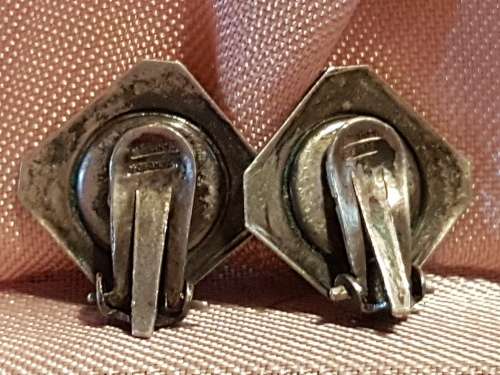 Sterling Silver Designer Joe Calafato `Candida` Flower Design Spring Back Clip-on Earrings