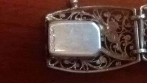 Fabulous Vintage 925 Silver Filigree `Renaissance` Style Panel Link Bracelet - Magnificent Detail