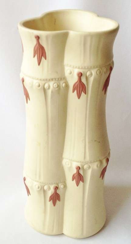 RARE!!!  Exceptional Wedgwood Terracotta on Primrose Jasperware BAMBOO VASE