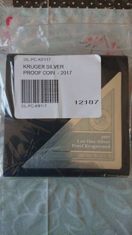 Beautiful 2017 PROOF Silver Kruger Rand