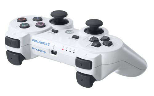 PS3 White DualShock SixAxis Wireless Bluetooth Controller For Sony Playstation 3