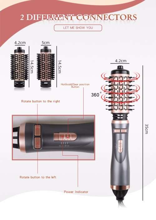 Enzo Professional Rotating Ion Hot Air Brush/ Dryer