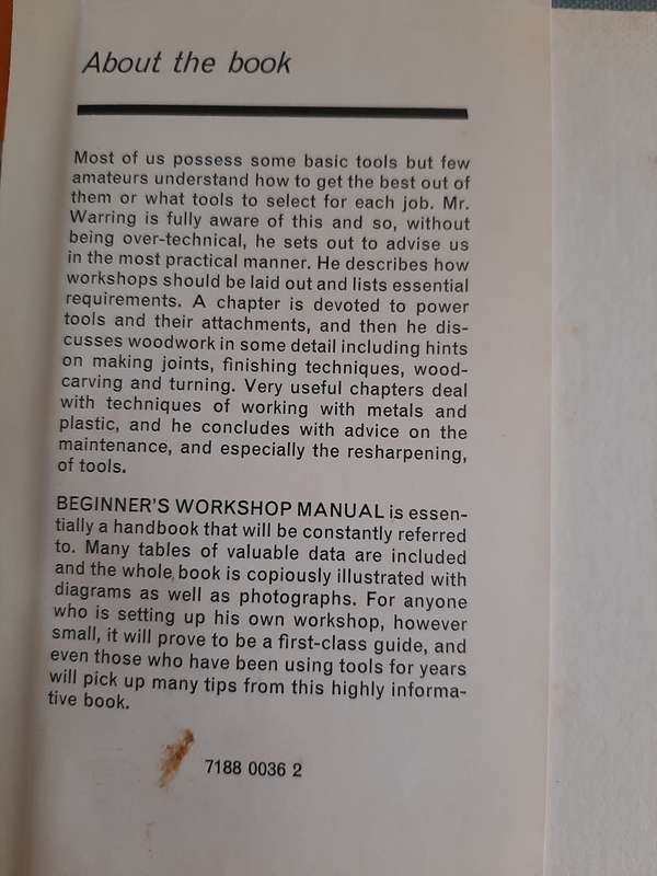 Beginner`s Workshop Manuel by R.H. WARRING