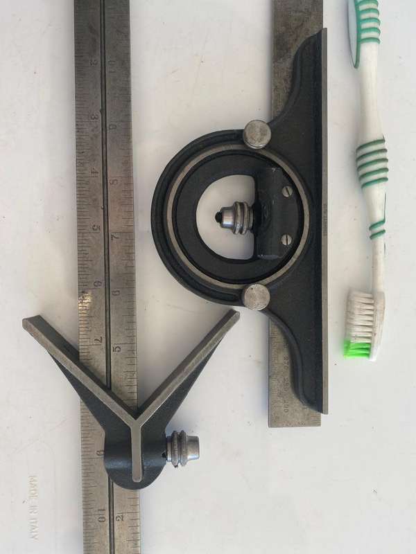 Starrett - Combination Square Set with a 12 inch and 30 cm Ruler used Interchangeably.