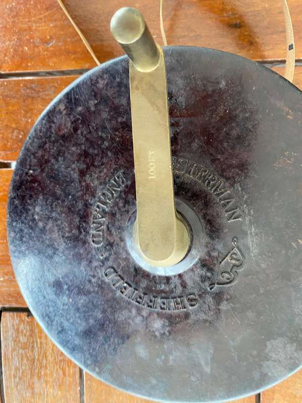 Chesterman JC  Sheffield England - 100 feet  Baculite Tape Measure. Fully working.