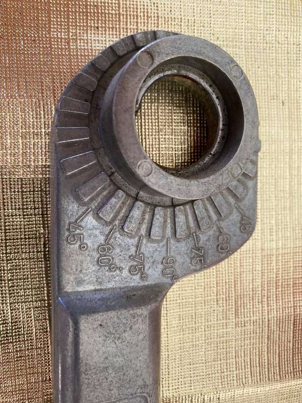 Aluminum Miter Guide by Sandvik Sweden.
