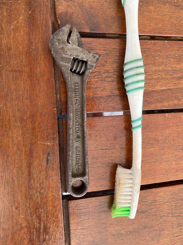 Small 4-inch Bahco Sweden 8069 adjustable Wrench (shifting spanner).