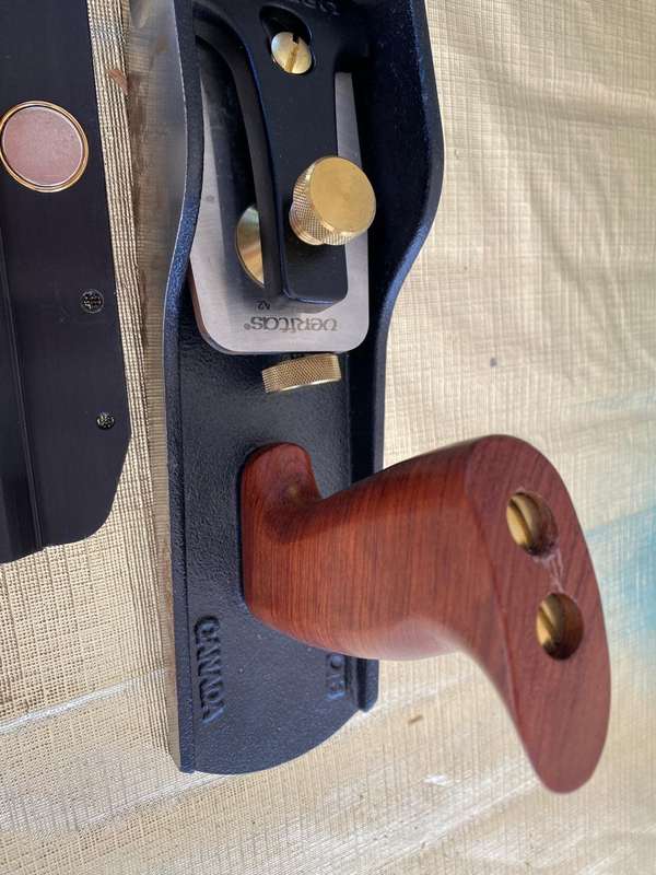 New Veritas Bevel-up  Jack Plane with Adjustable Mouth.  Cherry Wood Handles.