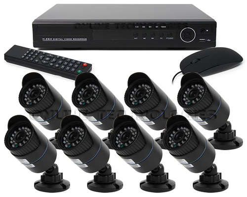 8 CHANNEL CCTV SYSTEM 800TVL CAMERAS & 500GIG hard drive & 3G AND SMARTPHONE VIEW