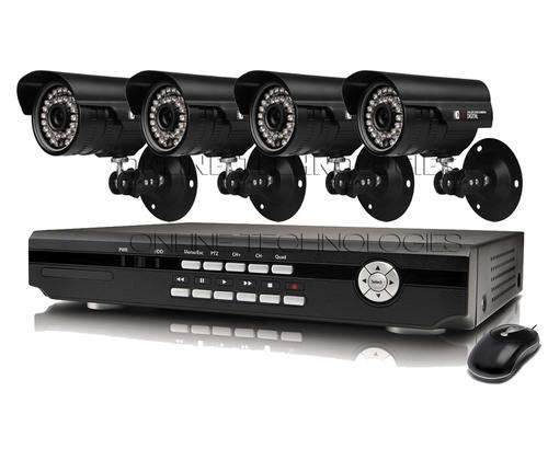 4 CHANNEL CCTV KIT 800TVL CAMERAS WITH 3G AND SMARTPHONE VIEW