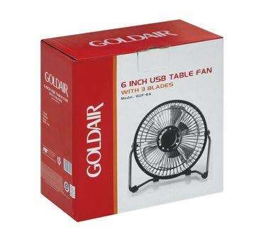 Goldair 6inch USB Tabletop Metal Fan