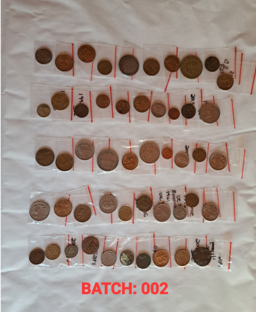 Old South African & Foreign Coins Assorted 50pc